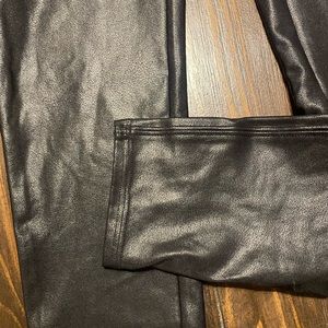 Faux leather Spanx leggings size large petite